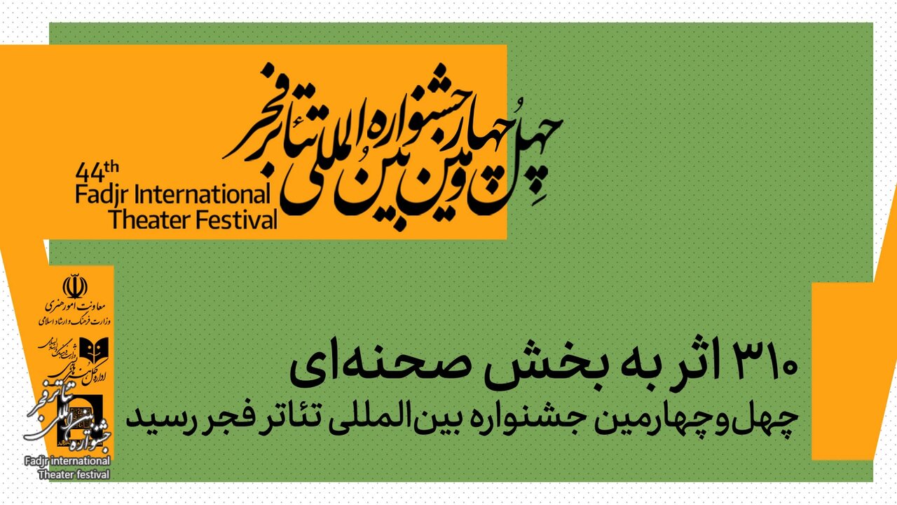 ۳۱۰ اثر به بخش صحنه‌ای چهل‌وچهارمین جشنواره بین‌المللی تئاتر فجر رسید