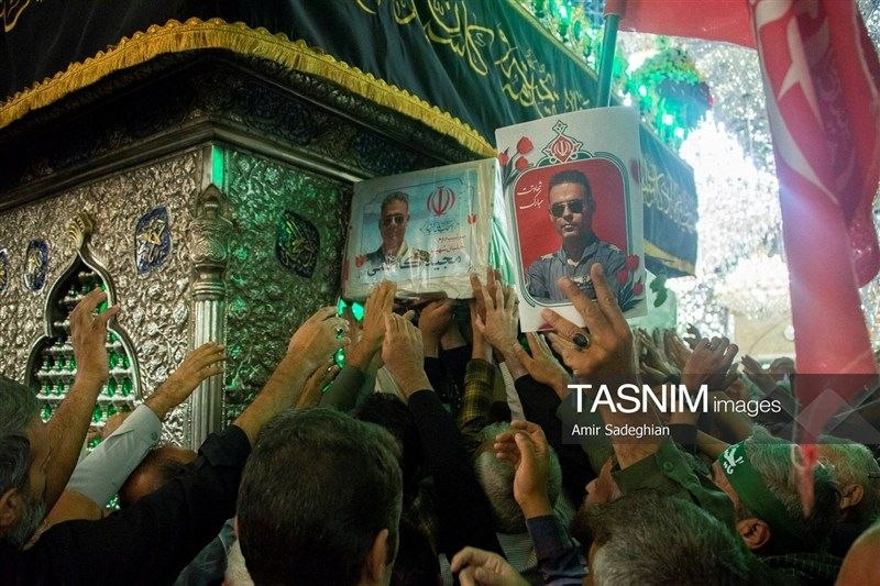 برگزاری تشییع خلبان ارتش که در آسمان جاماند + تصاویر