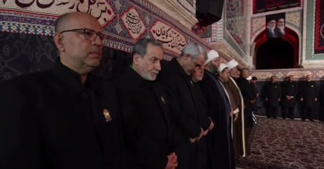 عکس هایی از قالیباف و عراقچی در مراسم خطبه خوانی شهادت امام رضا (ع)