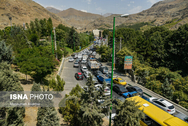 ترافیک سنگین در مسیر جنوب به شمال جاده چالوس