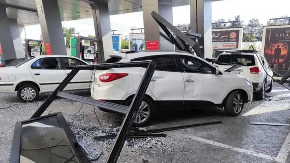 انفجار در پمپ بنزین شاندیز مشهد
